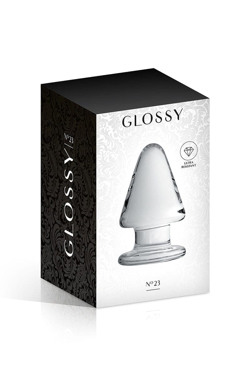 Plug anal verre translucide 9 x 5,5 cm Glossy Toys n°23 Clear - GlossyToys