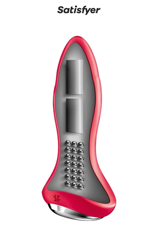 Plug anal vibrant à billes rotatives Rotator Plug 1+ rouge - Satisfyer