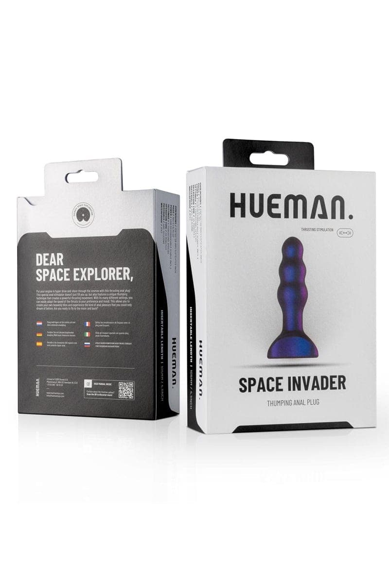 Plug anal vibrant à percussion Space Invader rechargeable - Hueman