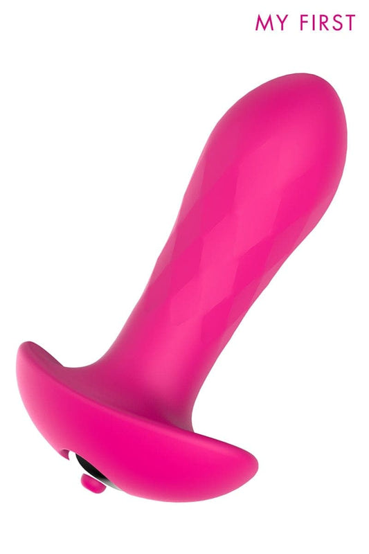 Plug anal vibrant amovible 10,7 x 3 cm Hush + pile incluse  - My First