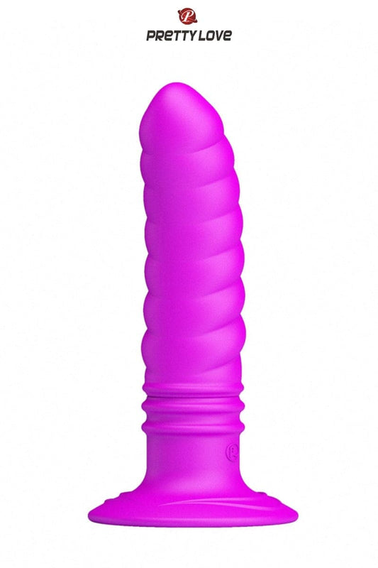 Plug anal vibrant avec ventouse stimulation point G Twist - Pretty Love