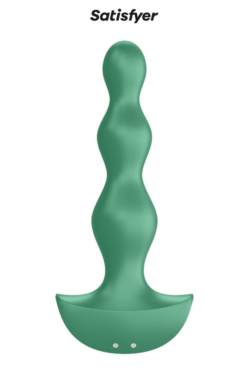Plug anal vibrant étanche unisexe en silicone vert Lolli 2 - Satisfyer