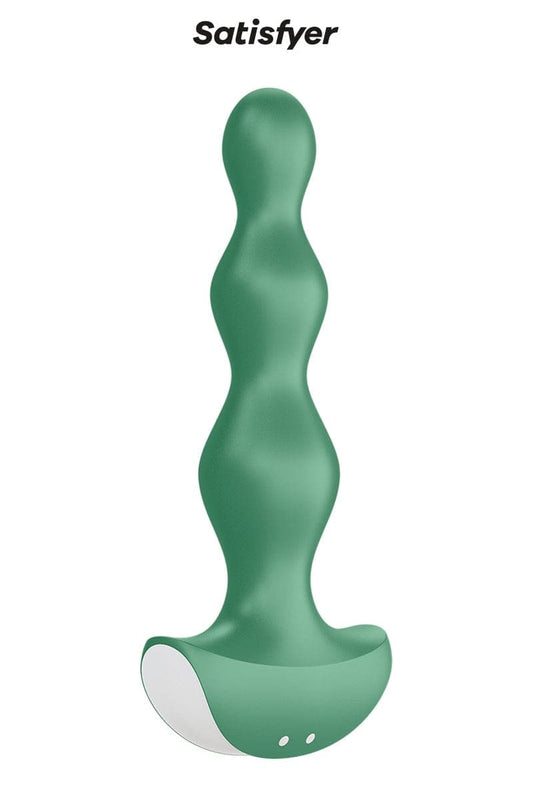 Plug anal vibrant étanche unisexe en silicone vert Lolli 2 - Satisfyer