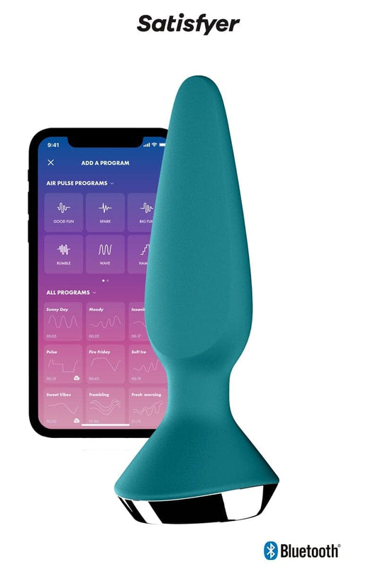 Plug anal vibrant pour hommes et femmes Ilicious 1 Bleu 13,5cm - Satisfyer