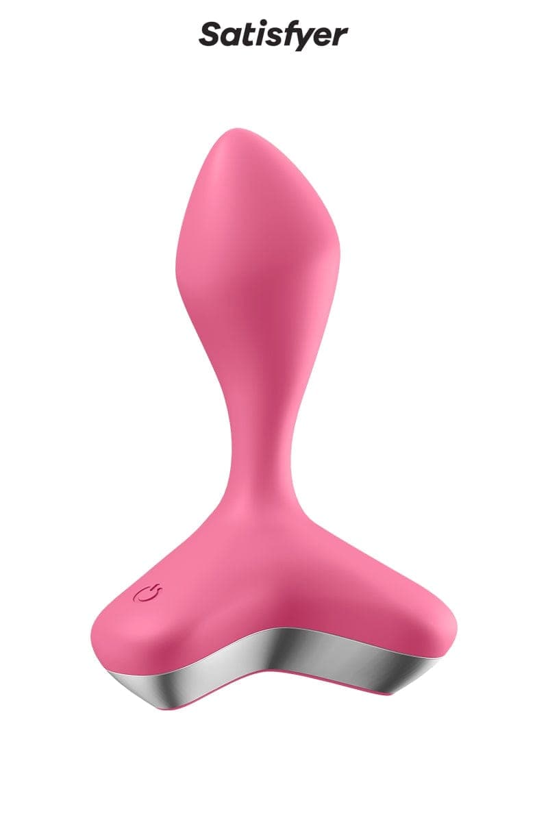 Plug anal vibrant unisexe en silicone game Changer rose 11.5cm - Satisfyer