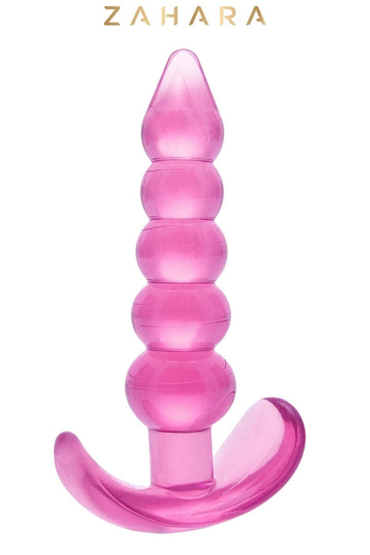 Plug anal xxl transparent 11,2 x 2,6 cm rose sodomie Bubble - Zahara