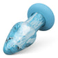 Plug en verre design bleu Ocean Curl -
