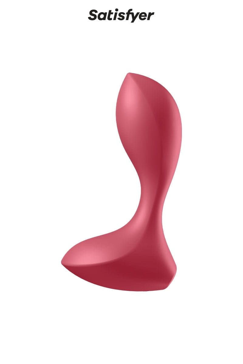 Plug plaisir anal unisexe vibrant Backdoor Lover rouge 11,2cm - Satisfyer