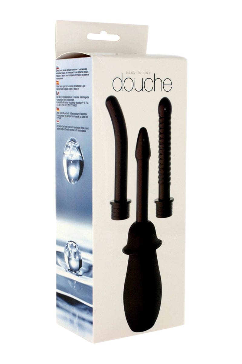 Poire à lavement anal en silicone 3 en 1 unisexe 260ml 9,4 x 2,1 cm insérable - Ouch!