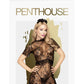 Robe sensuelle en dentelle noir transparente + string et serre-tête - Penthouse