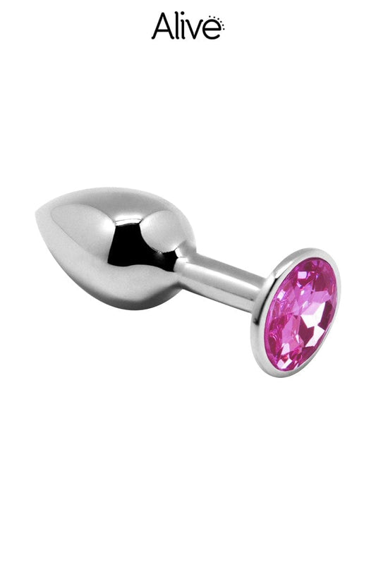 Rosebud en métal extra lisse 8cm insérable bijou anal rose L - Alive