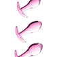 Set de 3 plugs anal en verre 25 28 30 mm n°17 Pink - Glossy Toys