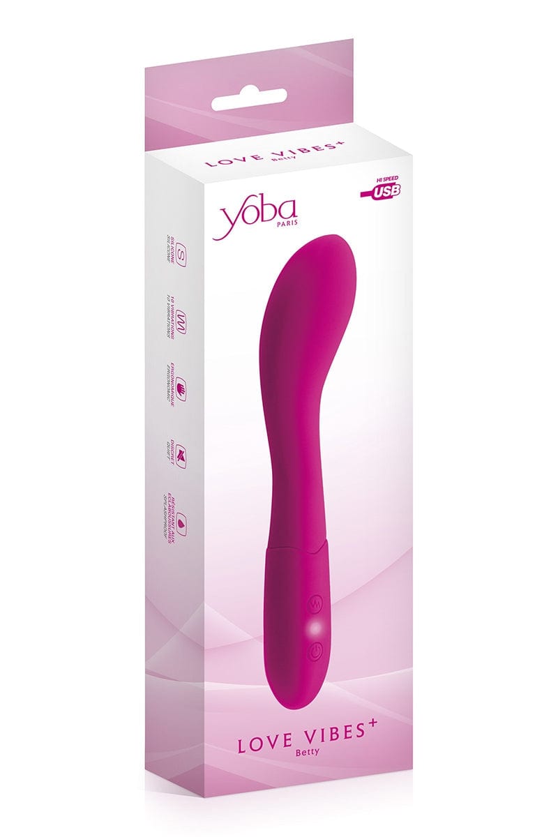 Sextoy vibromasseur spécial point G en silicone étanche Betty 18,6cm - Yoba