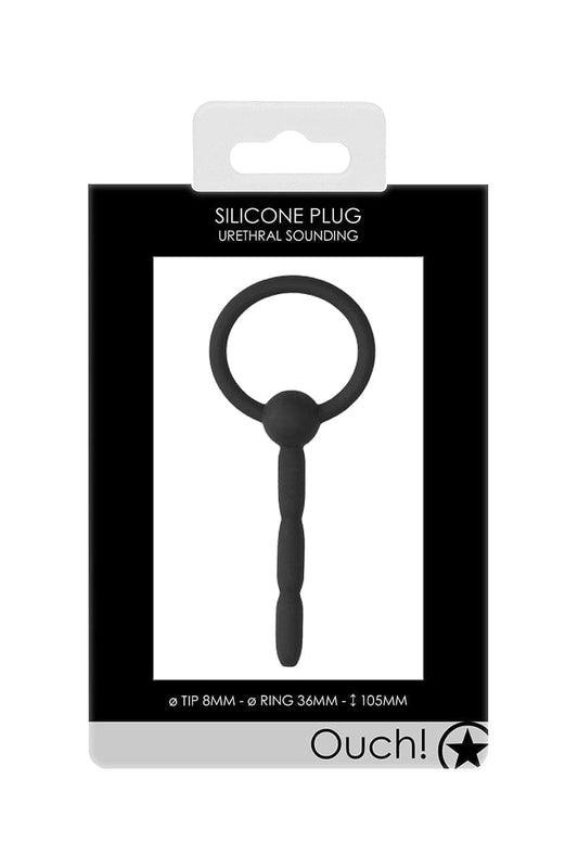 Sonde urétrale en silicone texturé plaisir intense 10,5 x 0,8 cm - Ouch!