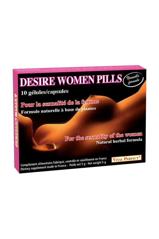 Stimulant sexuel feminin Desire Women Pills (10 gélules) - Vital Perfect