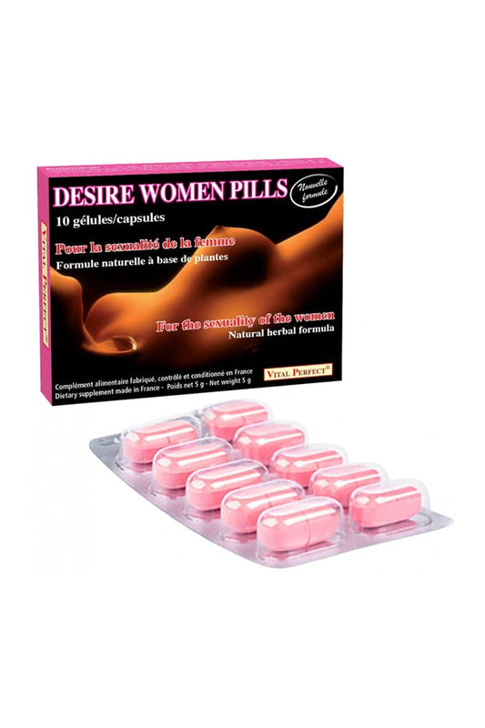 Stimulant sexuel feminin Desire Women Pills (10 gélules) - Vital Perfect