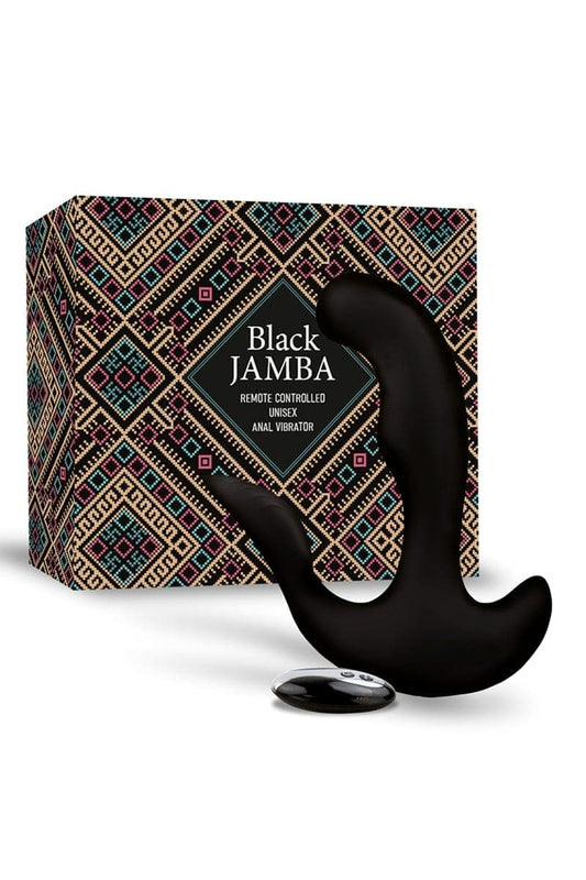 Stimulateur anal chauffant + vibrant télécommandé unisexe - Black Jamba