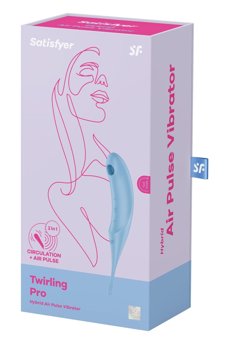 Stimulateur clito air pulsé Twirling Pro bleu - Satisfyer