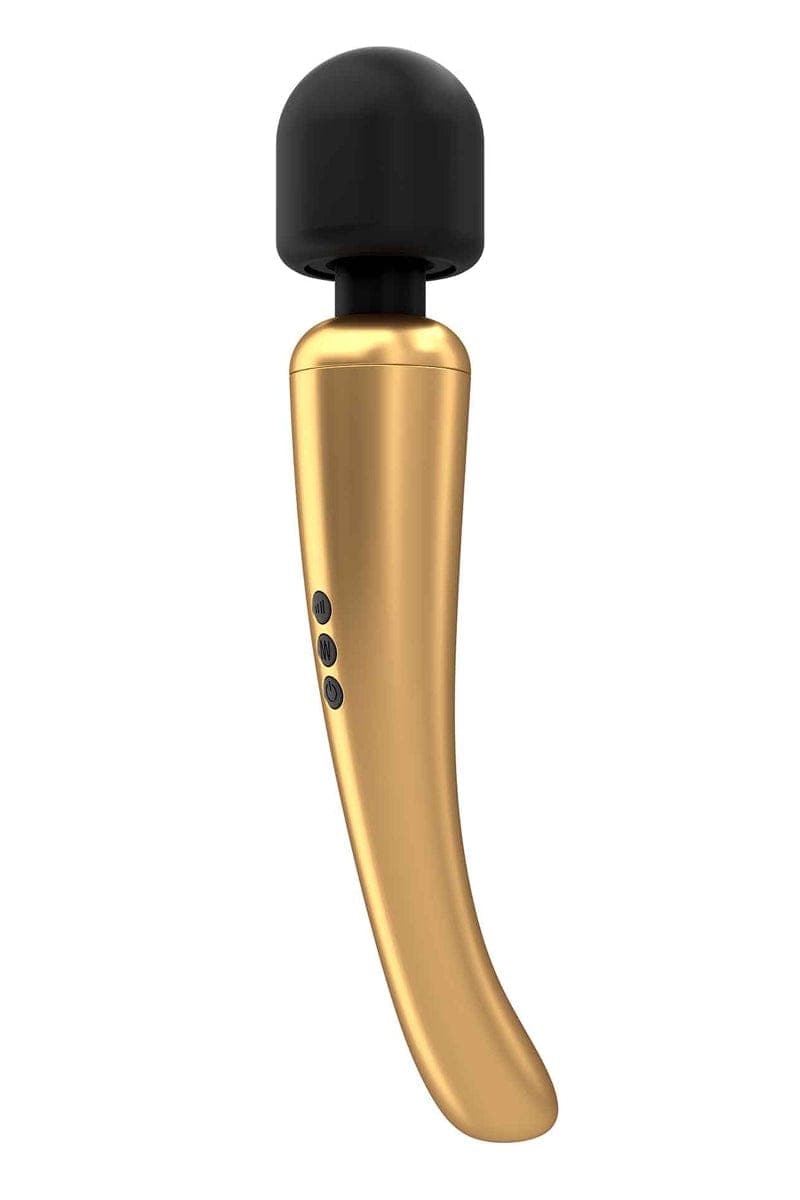 Stimulateur clitoridien 20 modes de vibration hyper puissant Megawand Gold 29cm - Dorcel