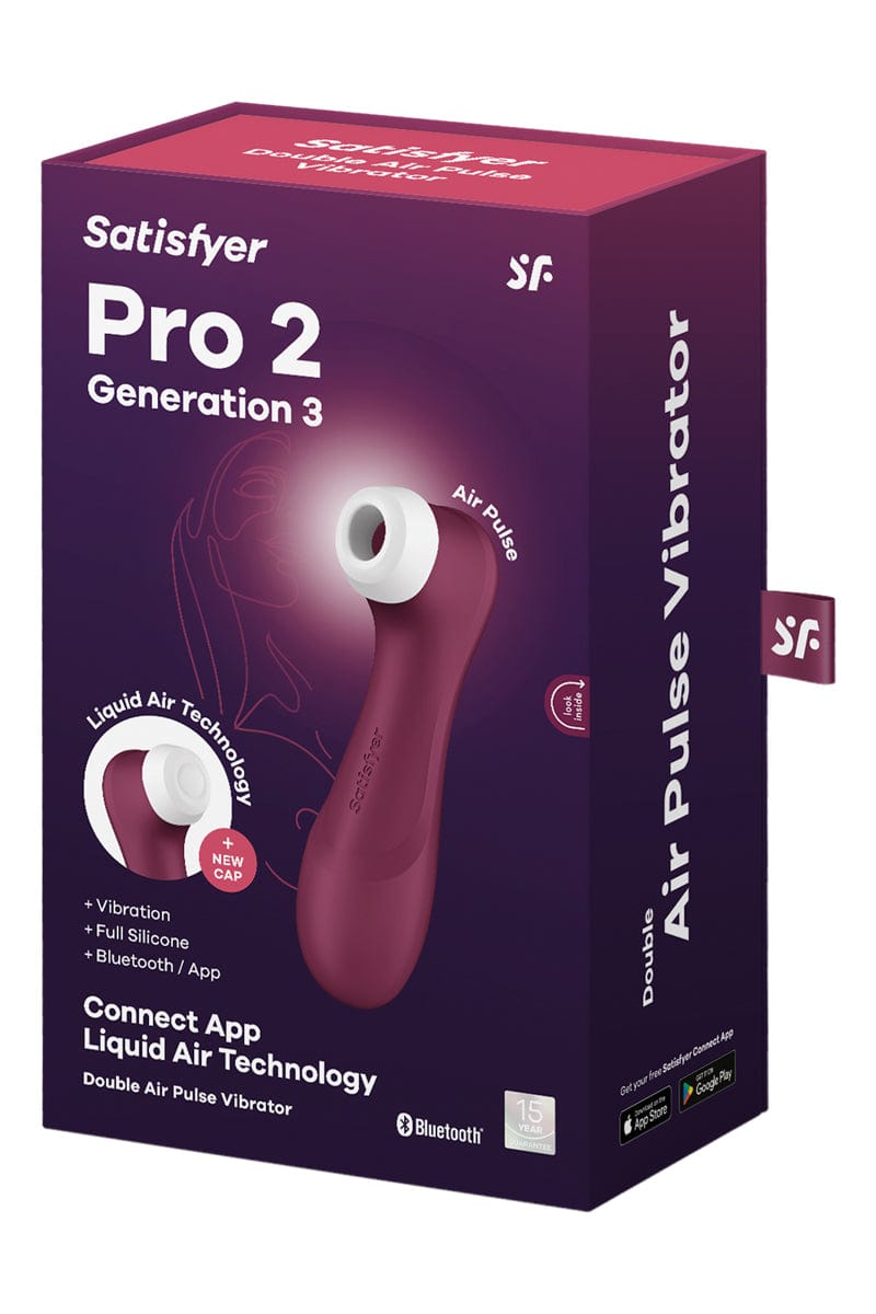 Stimulateur clitoridien Pro 2 Generation 3 connecté bordeaux - Satisfyer