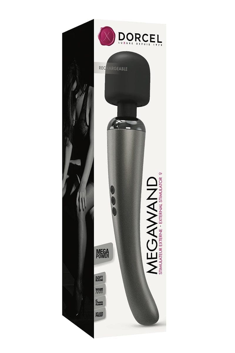 Stimulateur externe plaisir féminin Megawand Silver 29 x 5,5cm - Dorcel