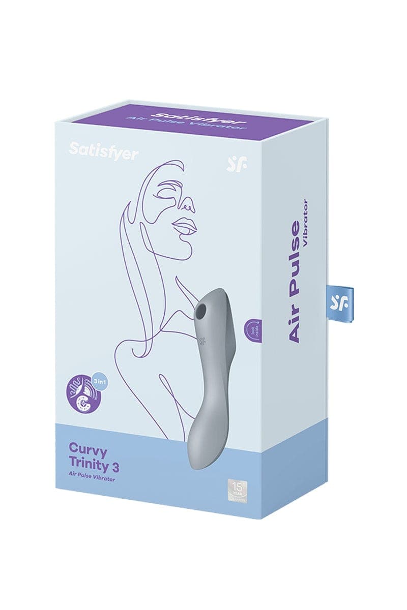 Stimulateur féminin triple fonction Curvy Trinity 3 gris - Satisfyer