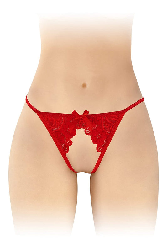 String ouvert sexy femme Sandra rouge TU - Fashion Secret