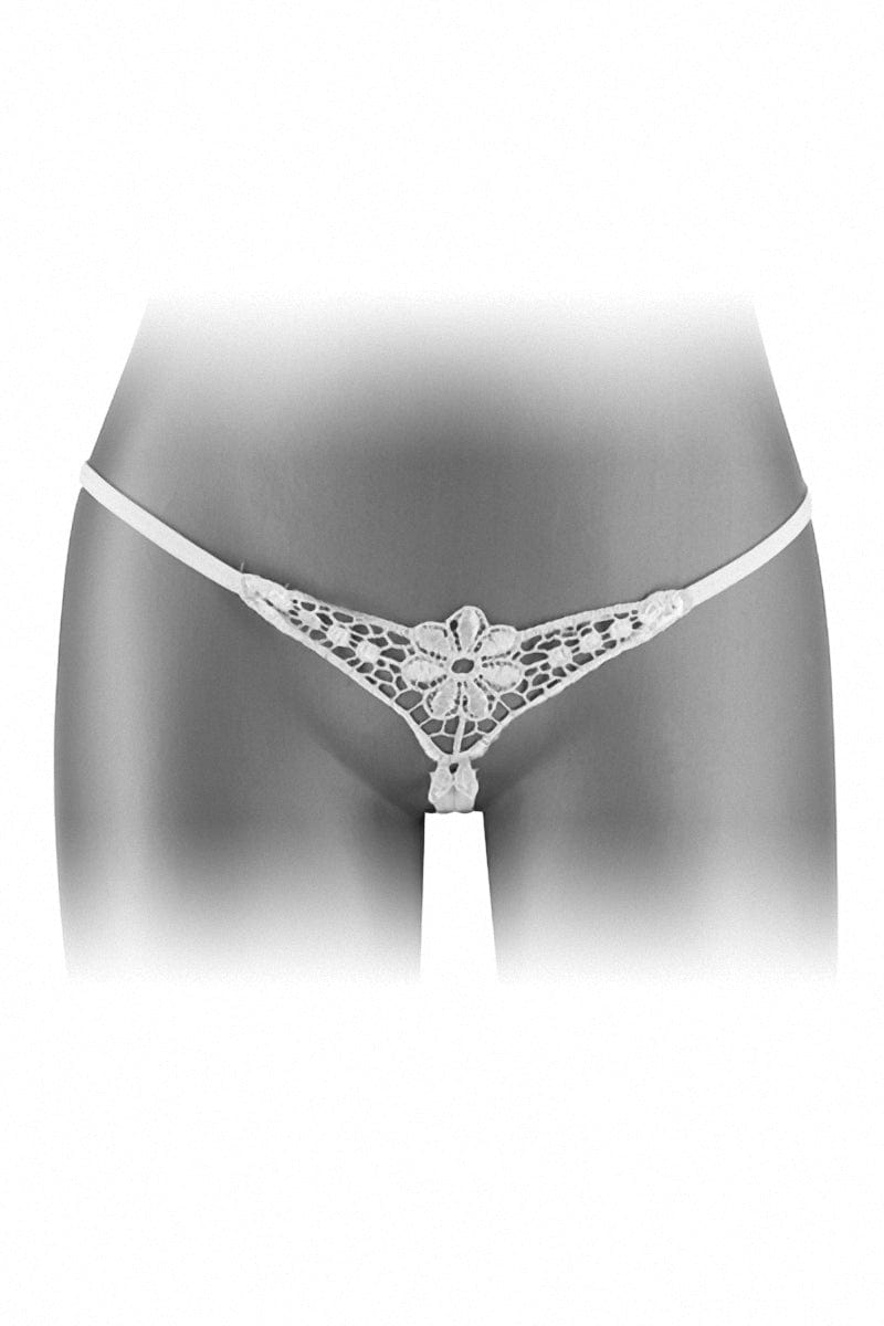 String ouverten dentelle motif fleur blanc Danuta - Fashion Secret TU