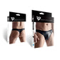 String sexy pour homme en wetlook noir ceinture extensible - Regnes