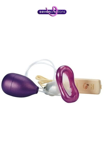 Suceur clitoridien massant et vibrant à pile avec ventouse - Seven Créations