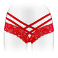 Tanga sexy rouge ouvert sur la partie intime Anne - Fashion Secret