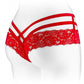 Tanga sexy rouge ouvert sur la partie intime Anne - Fashion Secret