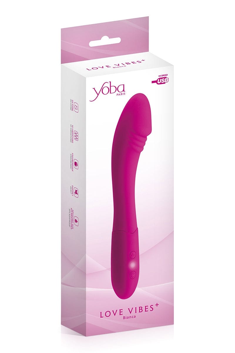 Vibro féminin stimulation point G et vaginale Bianca 19,5 x 3,5cm - Yoba