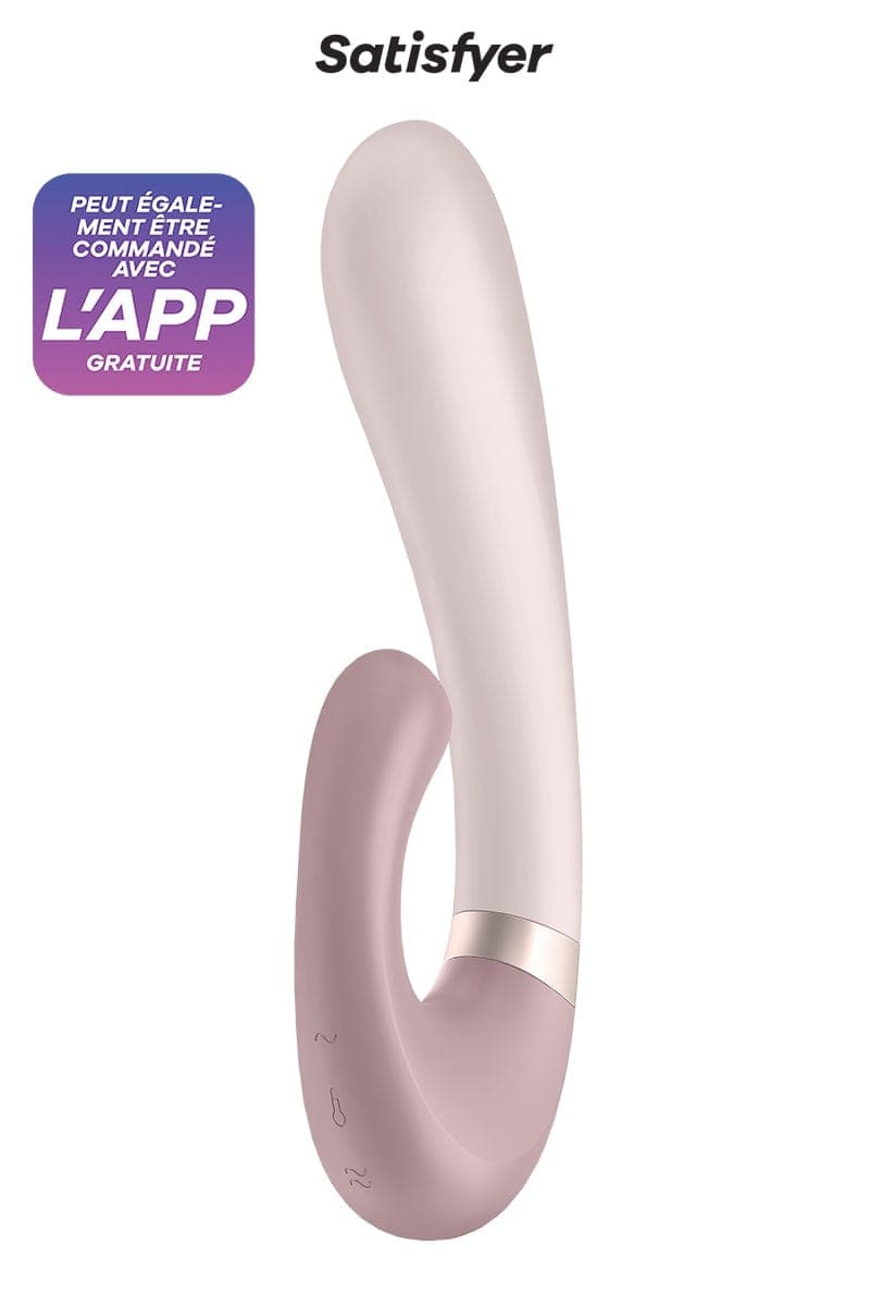 Vibro Rabbit chauffant double stimulation Heat Wave beige - Satisfyer