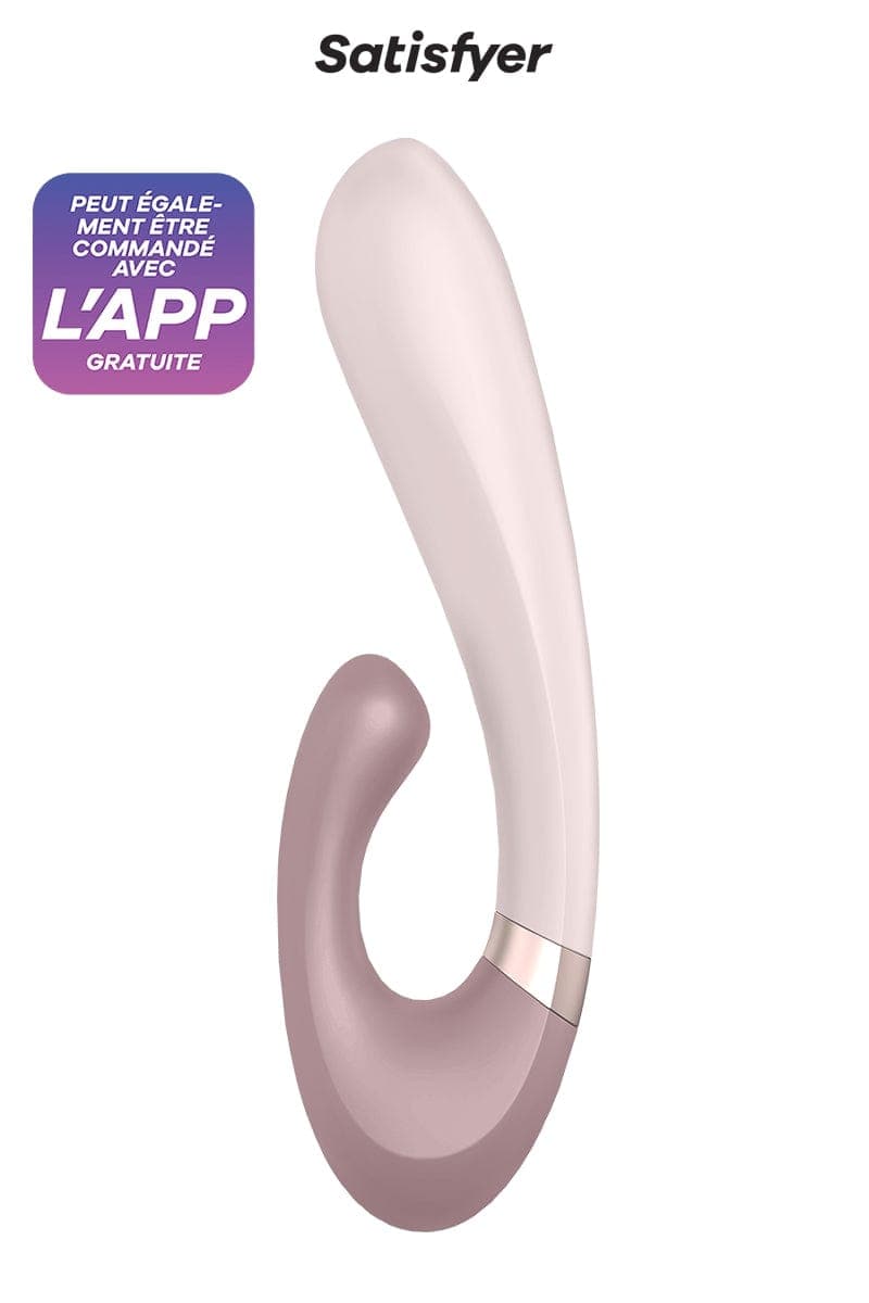 Vibro Rabbit chauffant double stimulation Heat Wave beige - Satisfyer