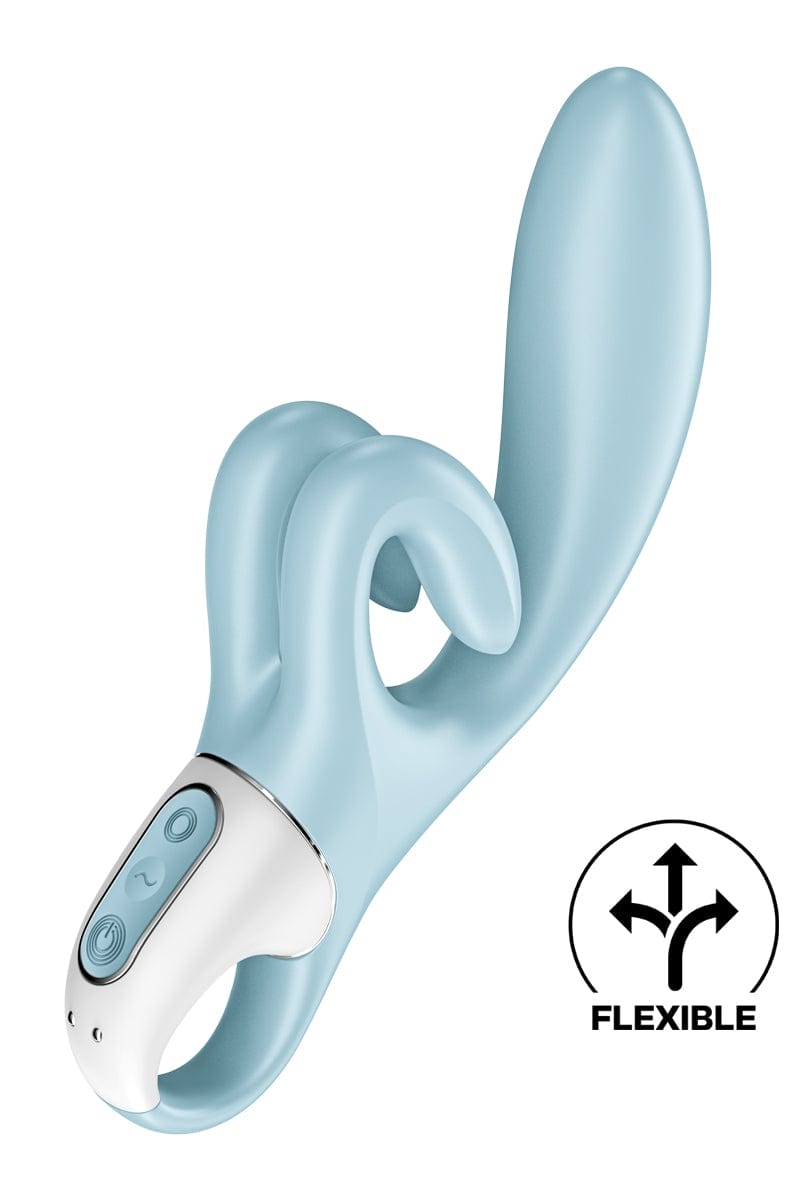 Vibro rabbit flexible Touch Me bleu 21cm - Satisfyer