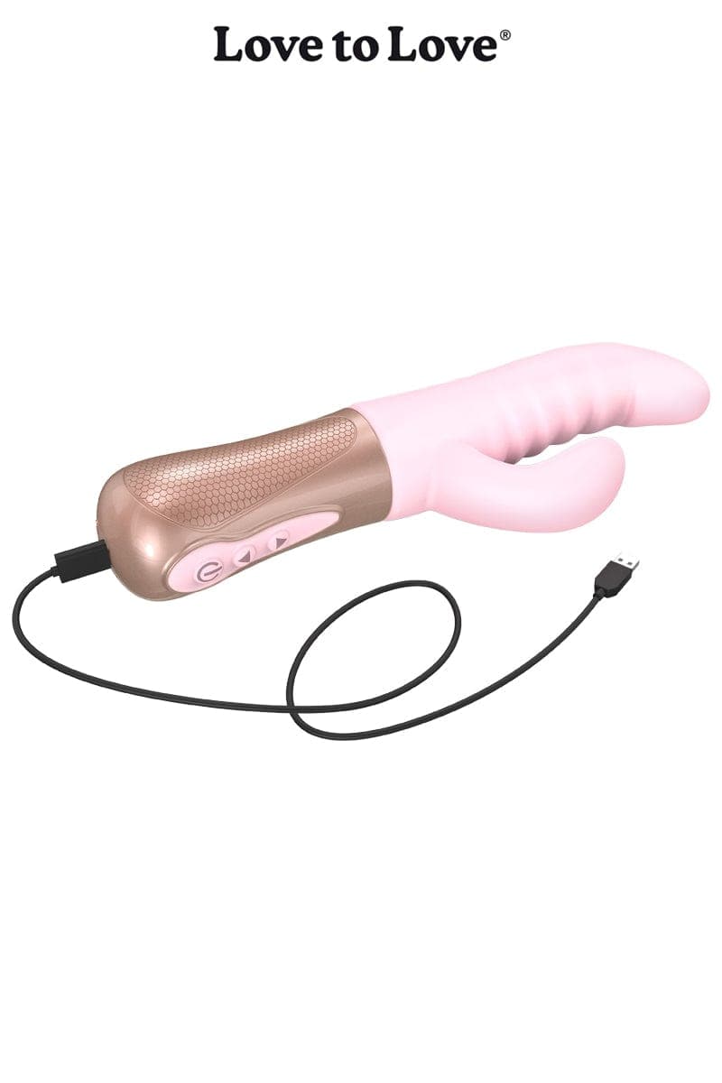 Vibro rabbit rechargeable point G clitoris Sassy Bunny rose - Love to Love