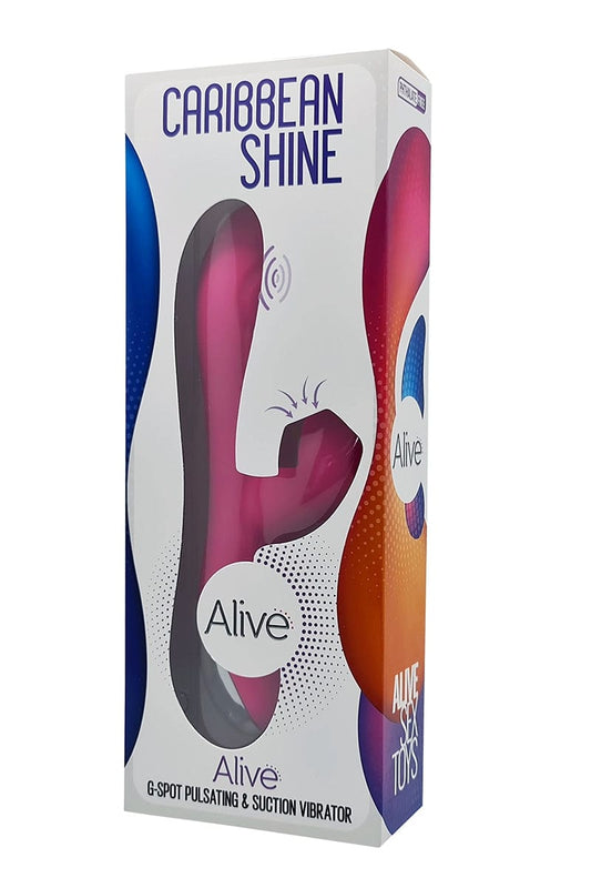 Vibro rabbit triple stimulations en silicone Caribbean Shine rose - Alive