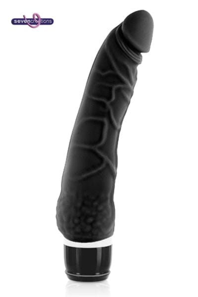 Vibro réaliste en silicone noir Classic réaliste noir - Seven Créations