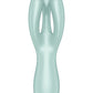Vibro triple stimulateur féminin Threesome 3 vert 14 x 4cm - Satisfyer
