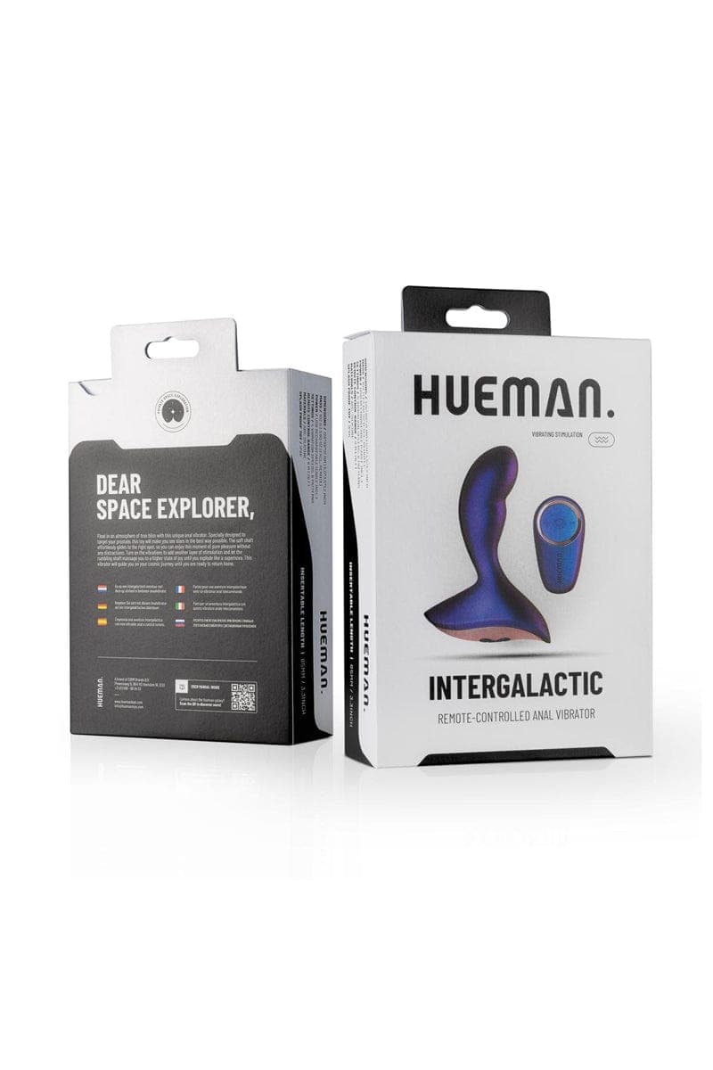 Vibromasseur anal plug vibrant télécommandé et rechargeable Intergalactic - Hueman