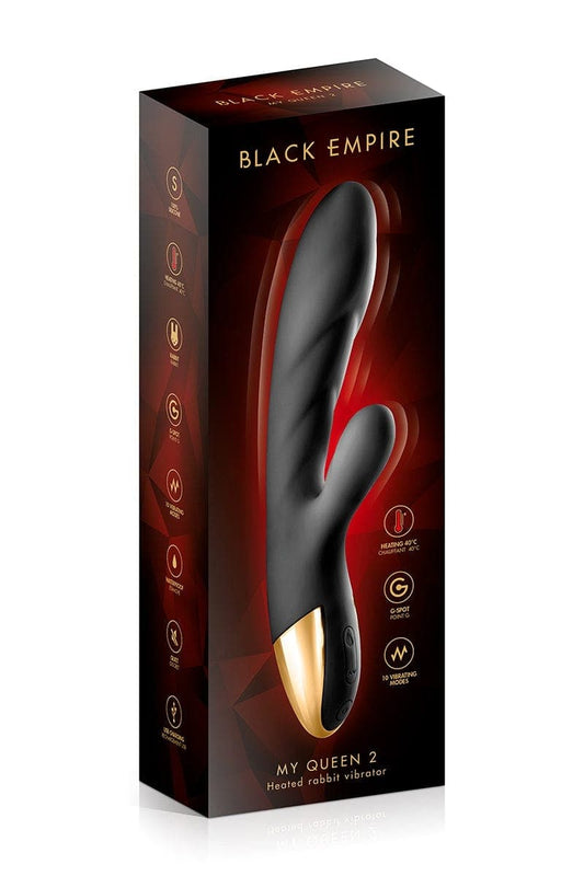 Vibromasseur chauffant jusqu'à 40° My Queen 2 18,9cm - Black Empire