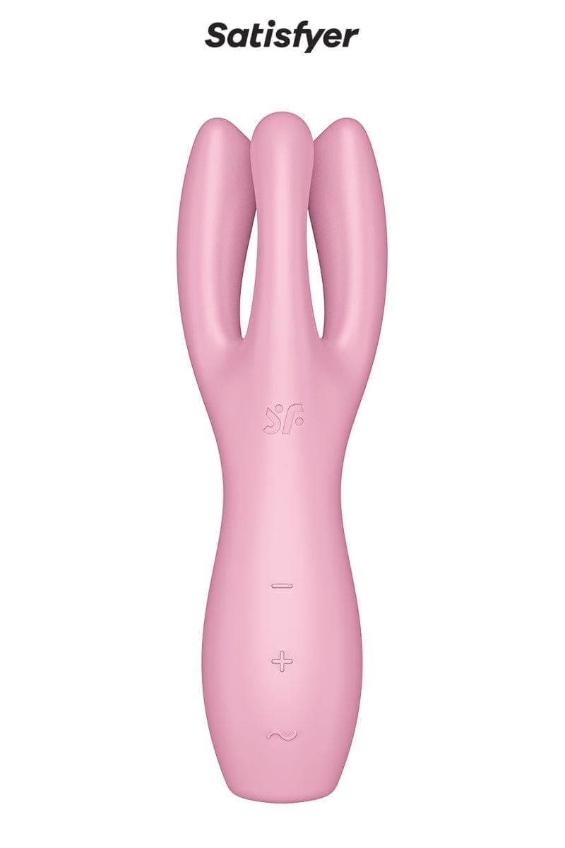 Vibromasseur clitoridien 3 pointes stimulantes Threesome 3 rose - Satisfyer