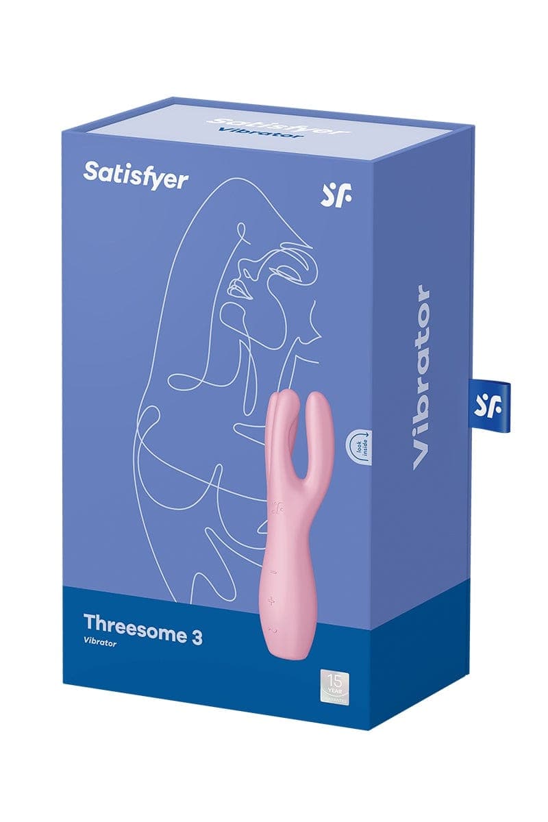 Vibromasseur clitoridien 3 pointes stimulantes Threesome 3 rose - Satisfyer