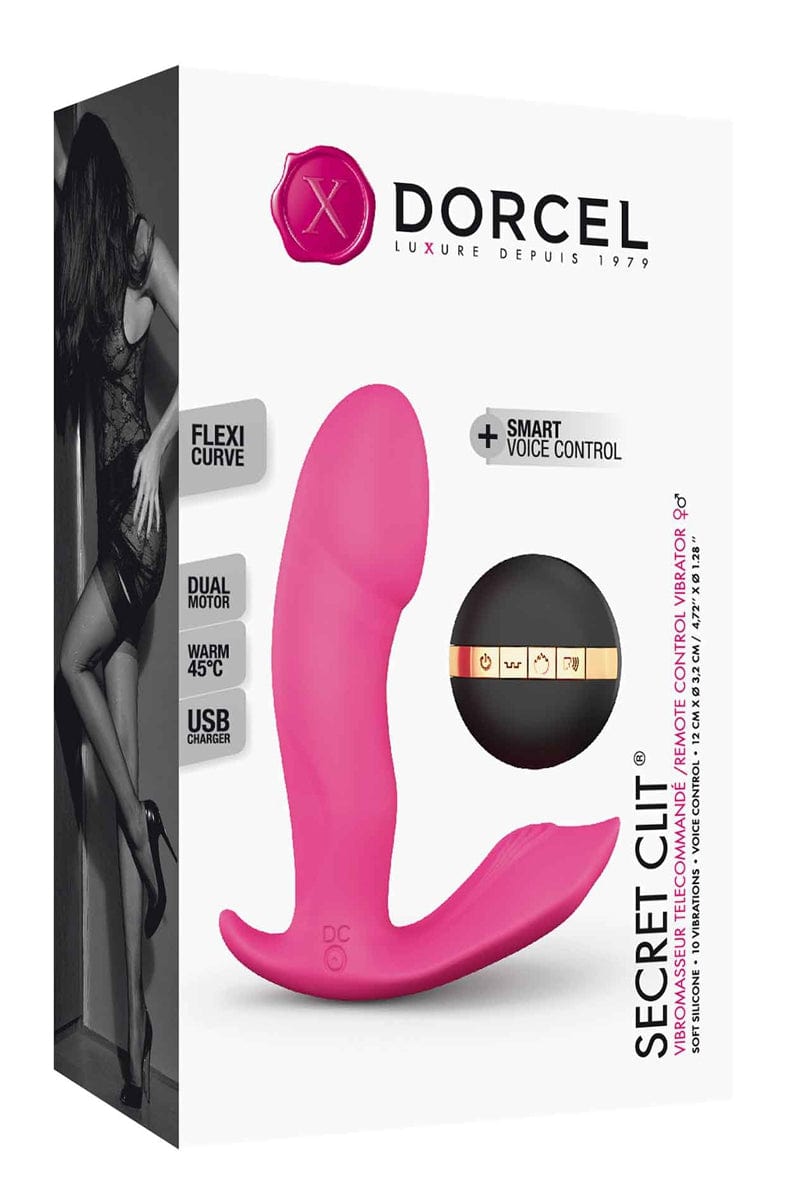 Vibromasseur couple télécommandé par la voix Secret Clit 12cm - Dorcel