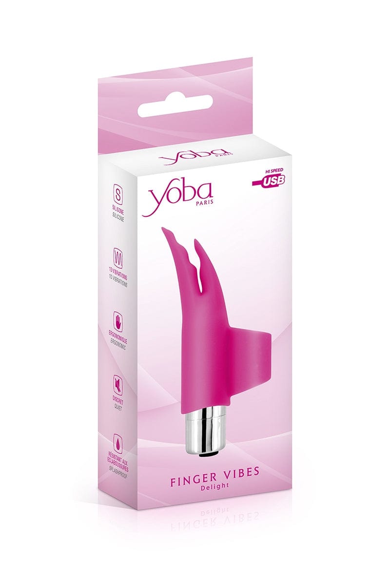 Vibromasseur doigt en silicone 10 modes de vibrations Delight - Yoba