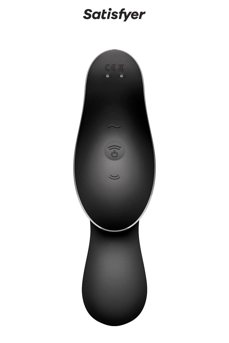 Vibromasseur double stimulation rechargeable et étanche Curvy Trinity 2 noir - Satisfyer