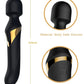 Vibromasseur luxueux pour femme en silicone noir ultra doux Dual Orgasms Gold 23cm- Dorcel