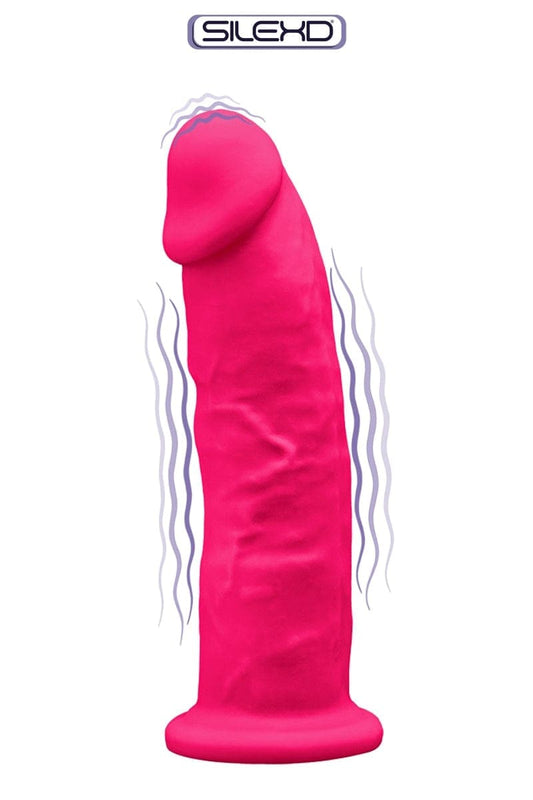 Vibromasseur pénis hyper réaliste double densité rose 17,5 cm - SilexD