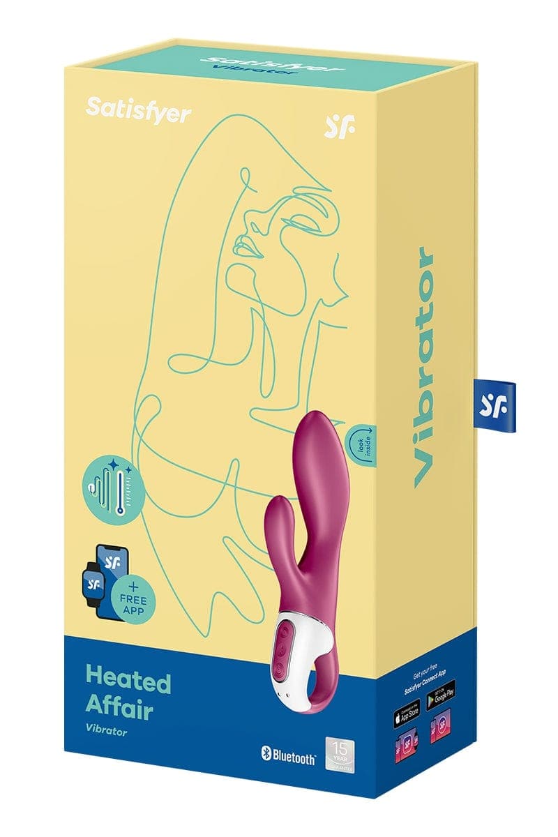 Vibromasseur Rabbit connecté chauffant 40° Heated Affair 20cm - Satisfyer